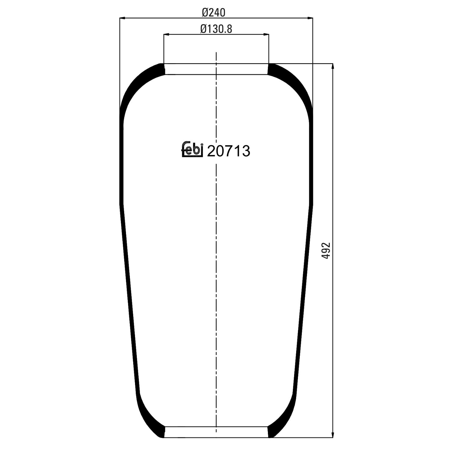 FEBI BILSTEIN 20713 bagaksel 198mm for VOLVO