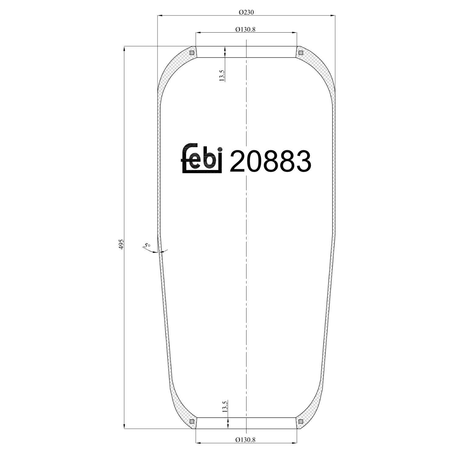 FEBI BILSTEIN 20883 130mm for VOLVO MAN