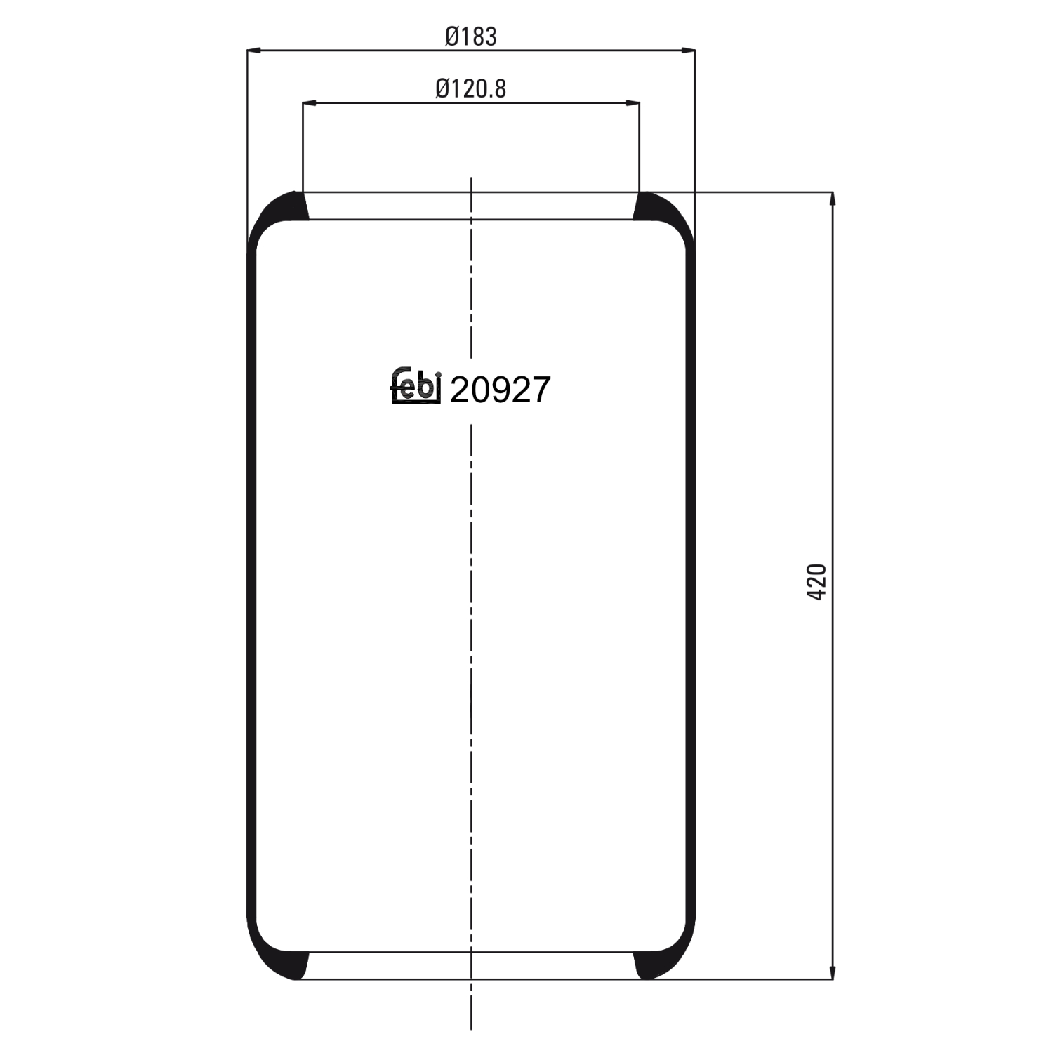 FEBI BILSTEIN 20927 bagaksel 121mm for VOLVO