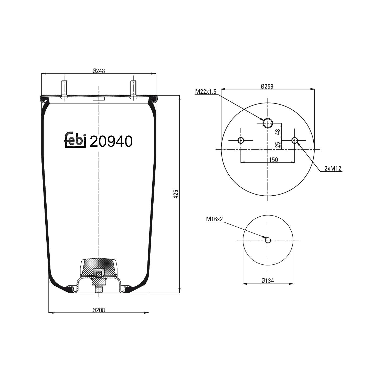 FEBI BILSTEIN 20940 260mm