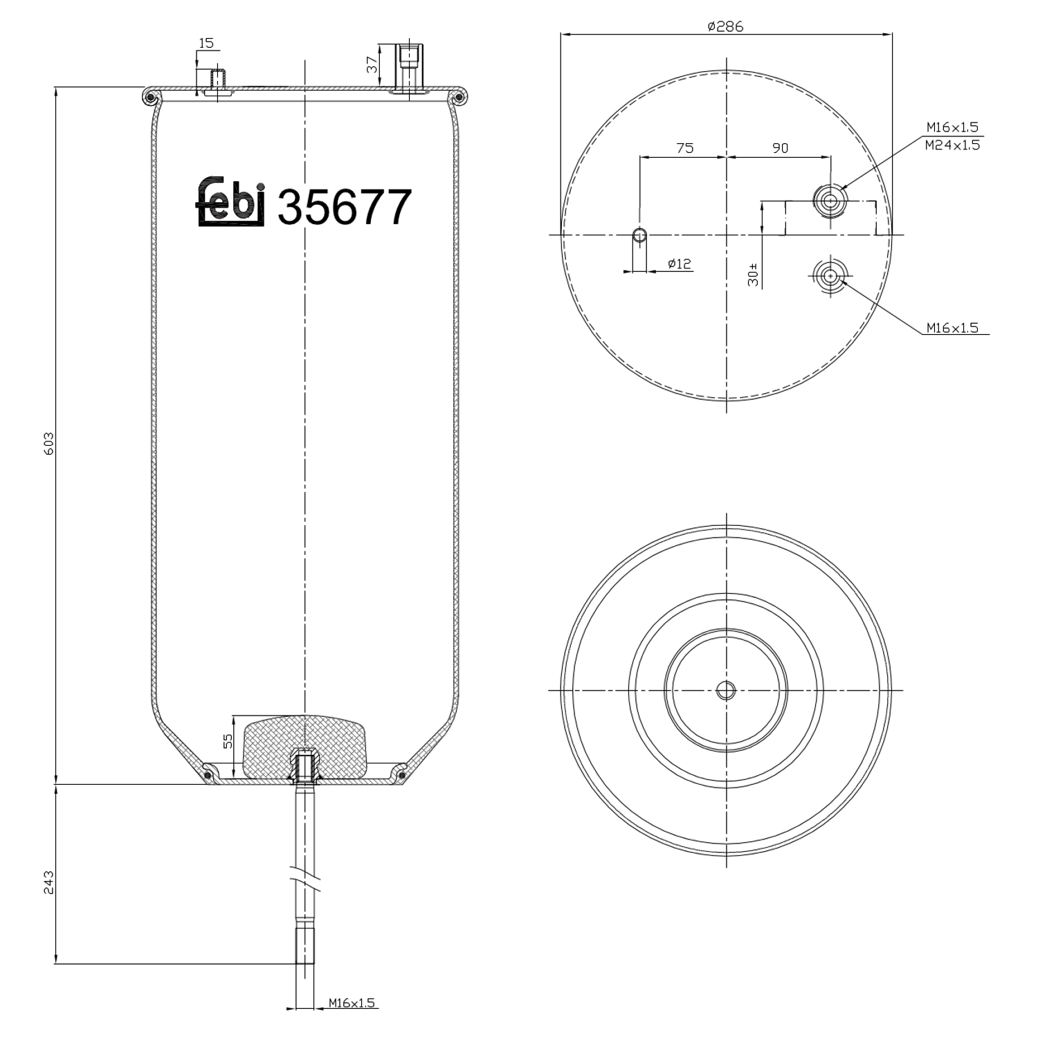FEBI BILSTEIN 35677 265mm for RENAULT TRUCKS