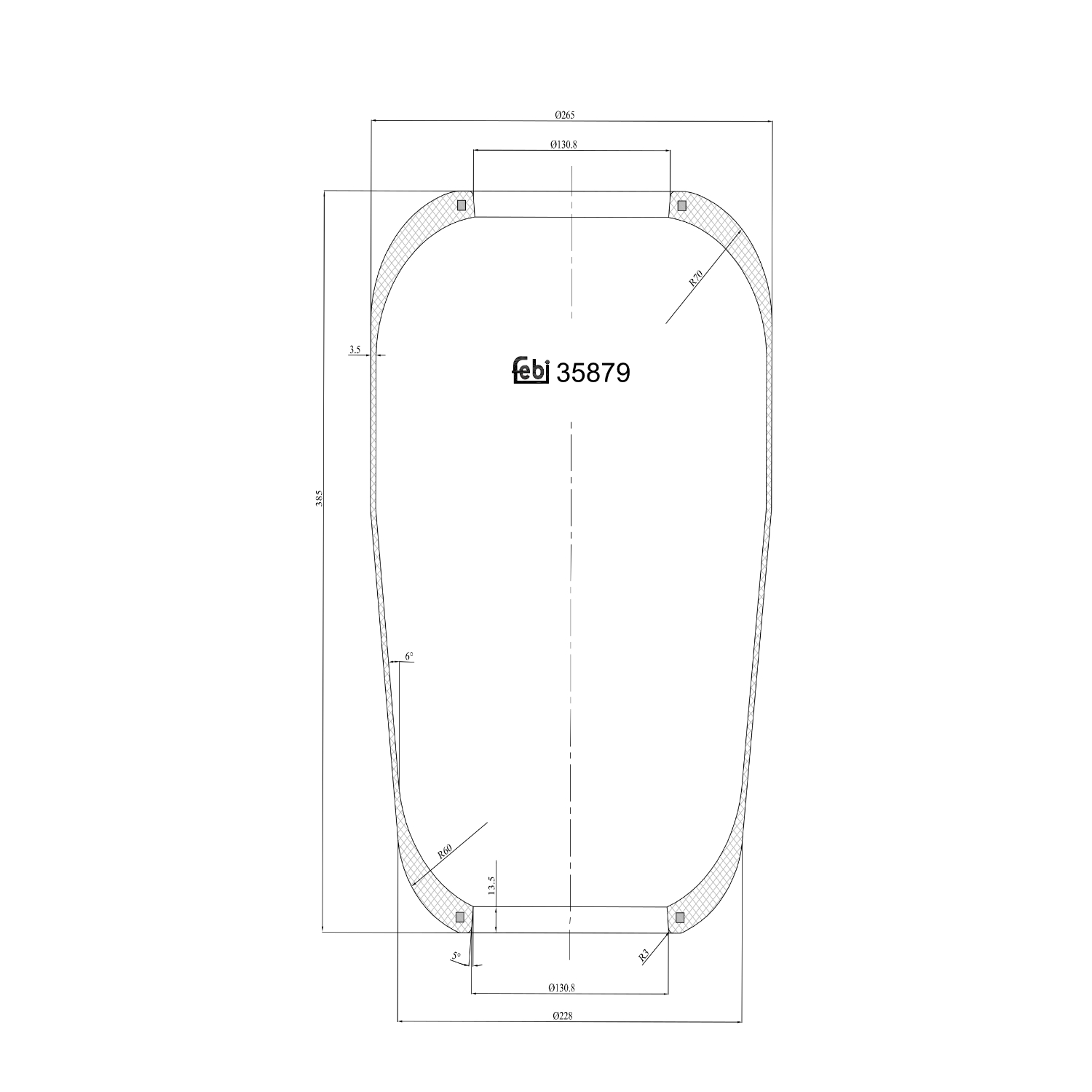FEBI BILSTEIN 35879 130mm for VOLVO RENAULT TRUCKS
