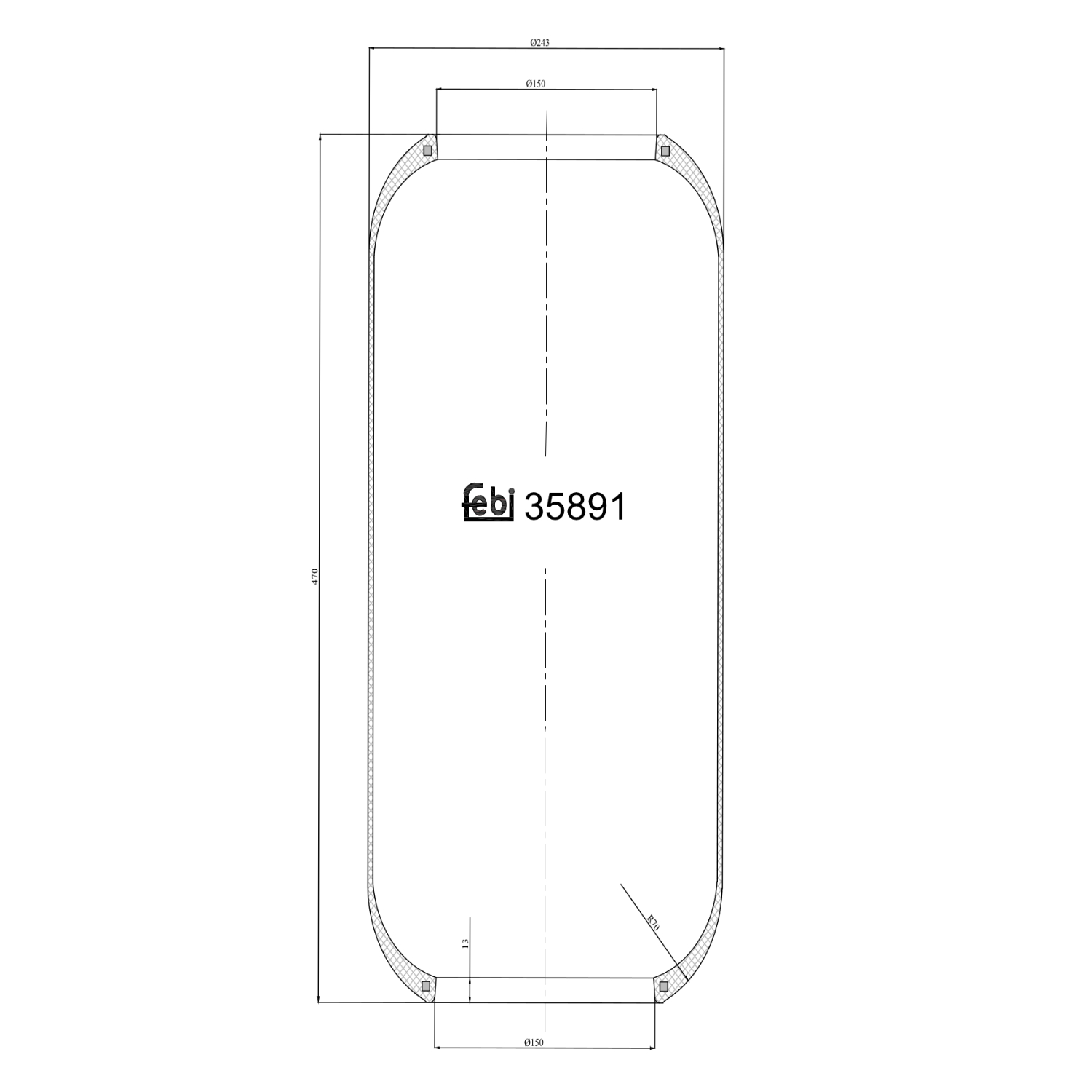 FEBI BILSTEIN 35891 150mm for IVECO RENAULT TRUCKS IRISBUS