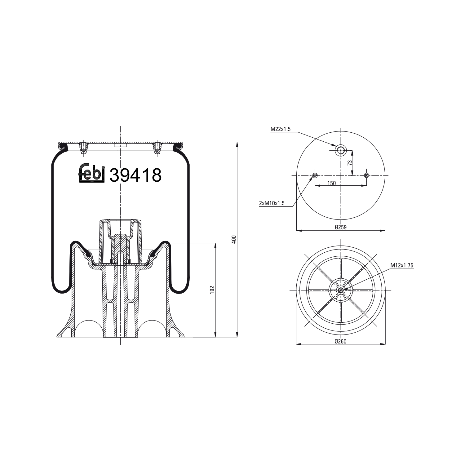 FEBI BILSTEIN 39418 260mm