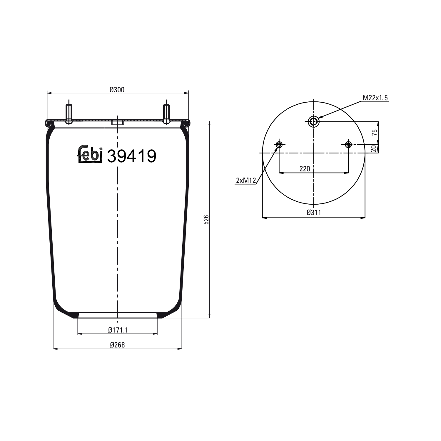 FEBI BILSTEIN 39419 268mm