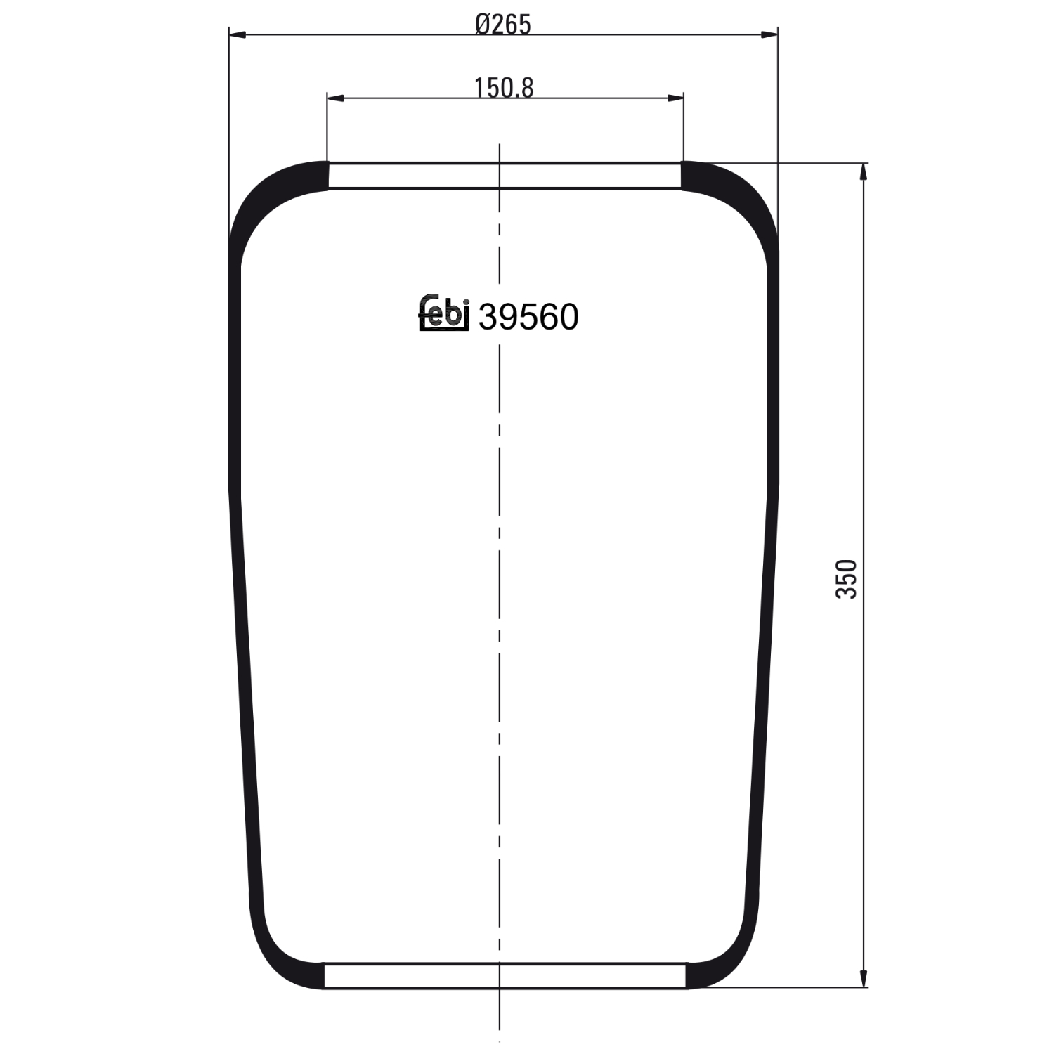 FEBI BILSTEIN 39560 150mm for DAF VOLVO MERCEDES-BENZ MAN RENAULT TRUCKS