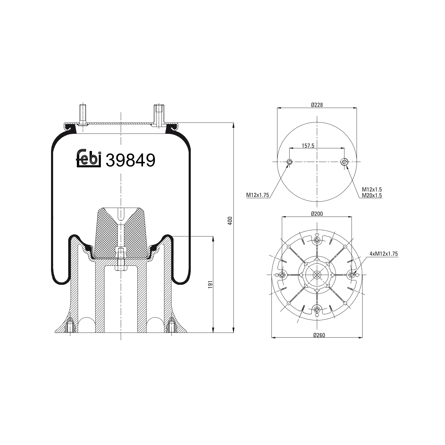 FEBI BILSTEIN 39849 260mm