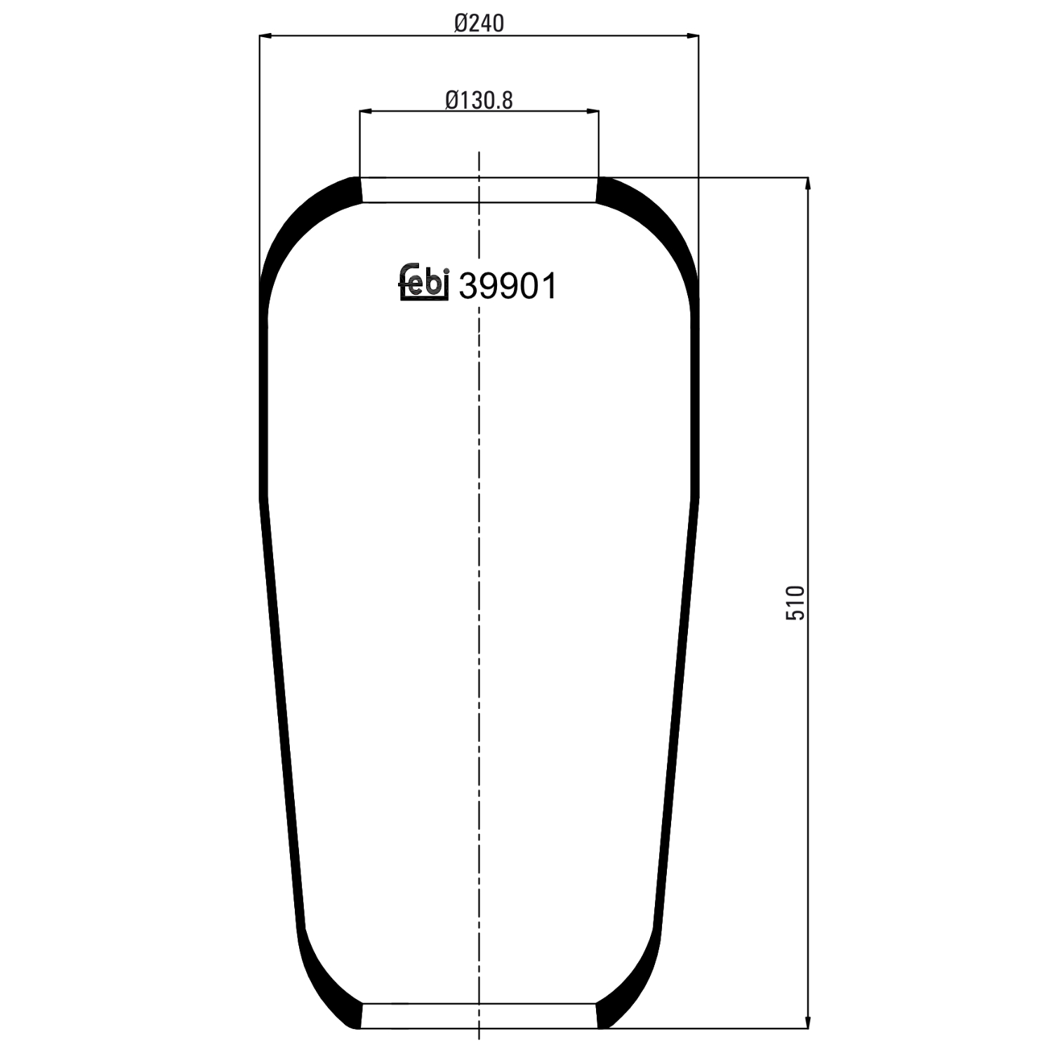 FEBI BILSTEIN 39901 foraksel 131mm for MAN