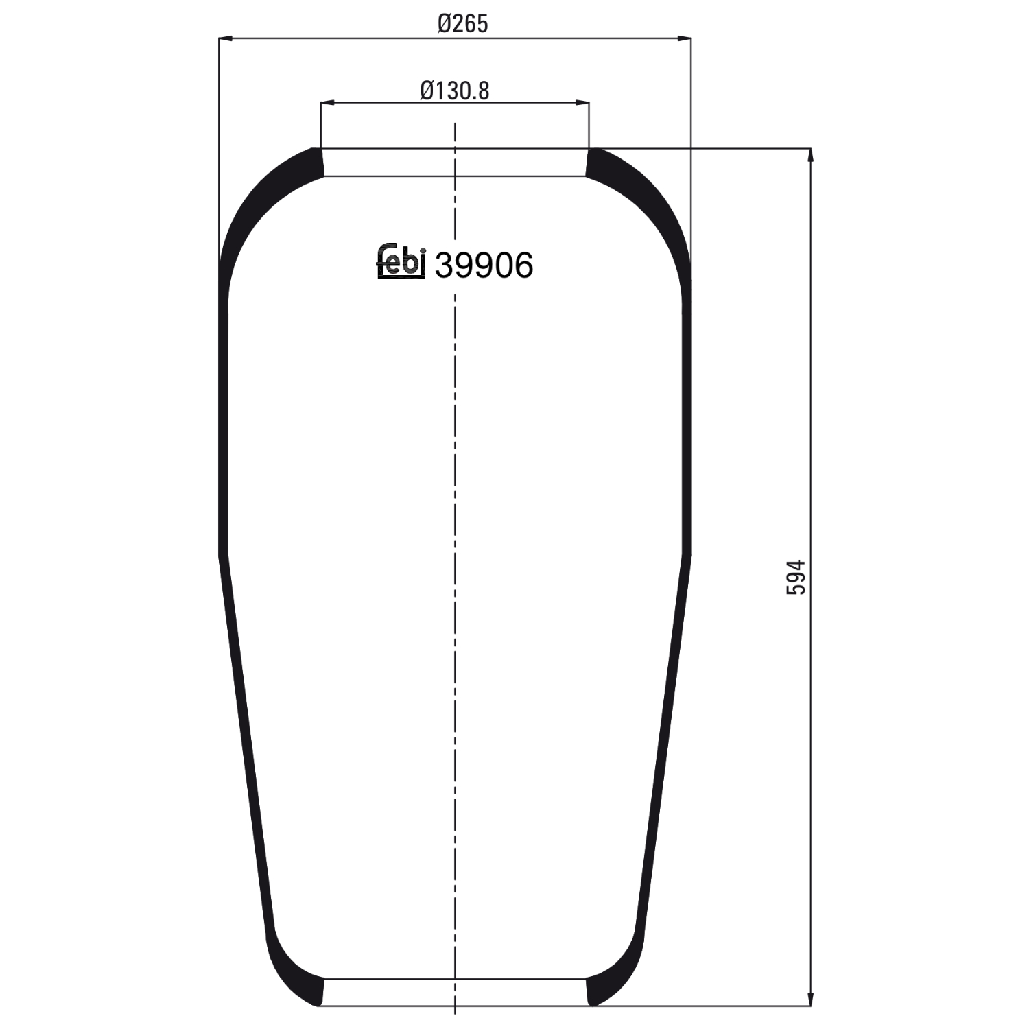 FEBI BILSTEIN 39906 bagaksel 131mm for MERCEDES-BENZ