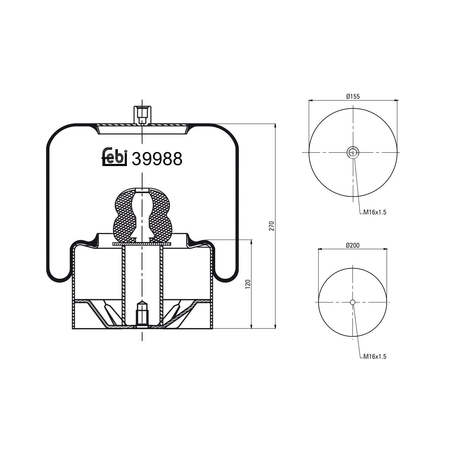 FEBI BILSTEIN 39988 200mm for MERCEDES-BENZ