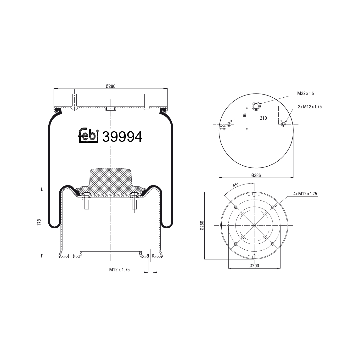 FEBI BILSTEIN 39994 260mm