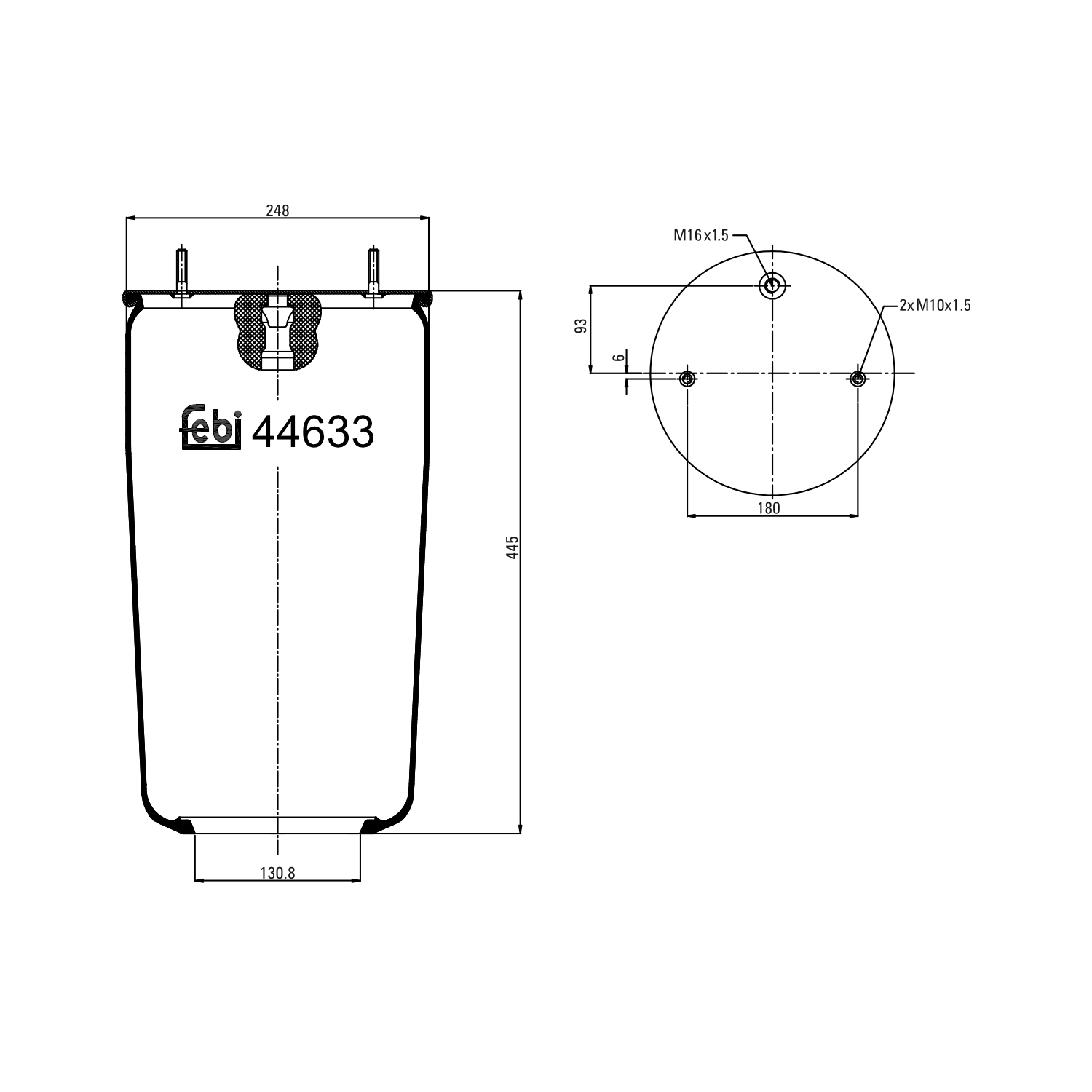 FEBI BILSTEIN 44633 130,8mm for VOLVO