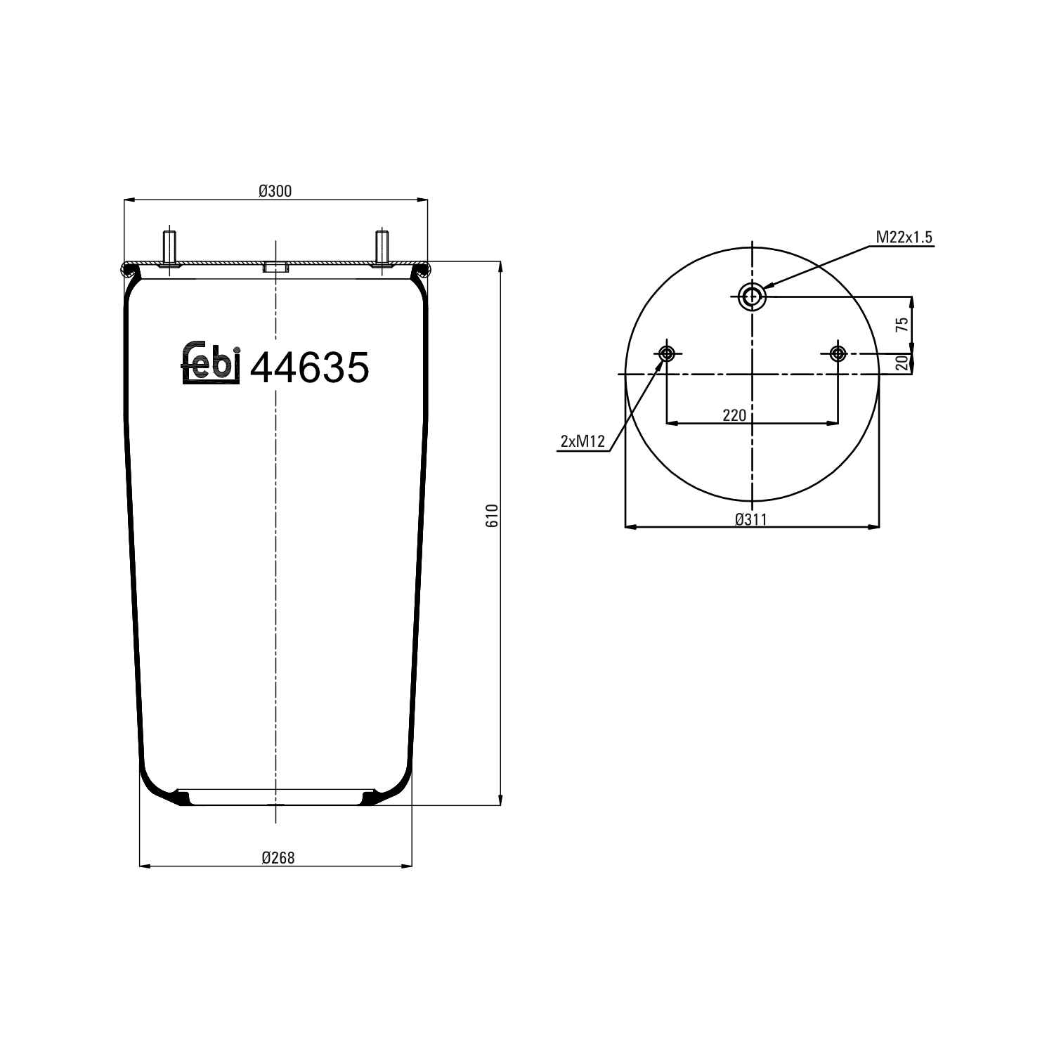 FEBI BILSTEIN 44635 268mm