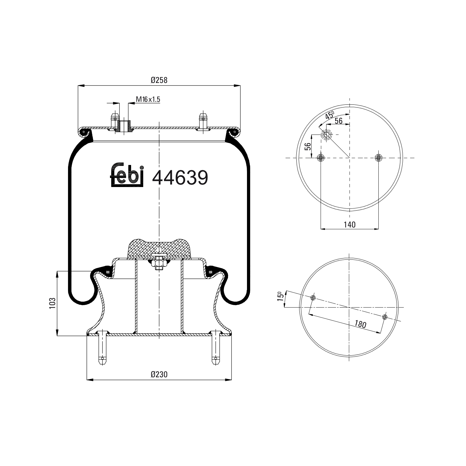 FEBI BILSTEIN 44639 foraksel 230mm