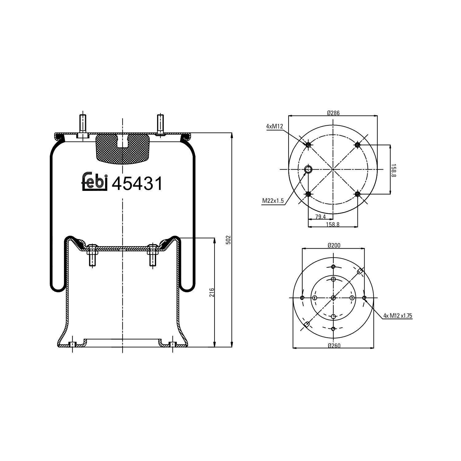 FEBI BILSTEIN 45431 200mm