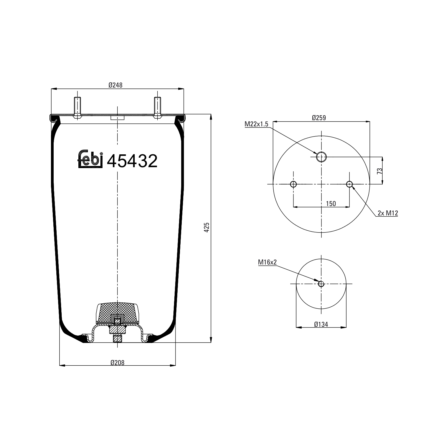 FEBI BILSTEIN 45432 208mm