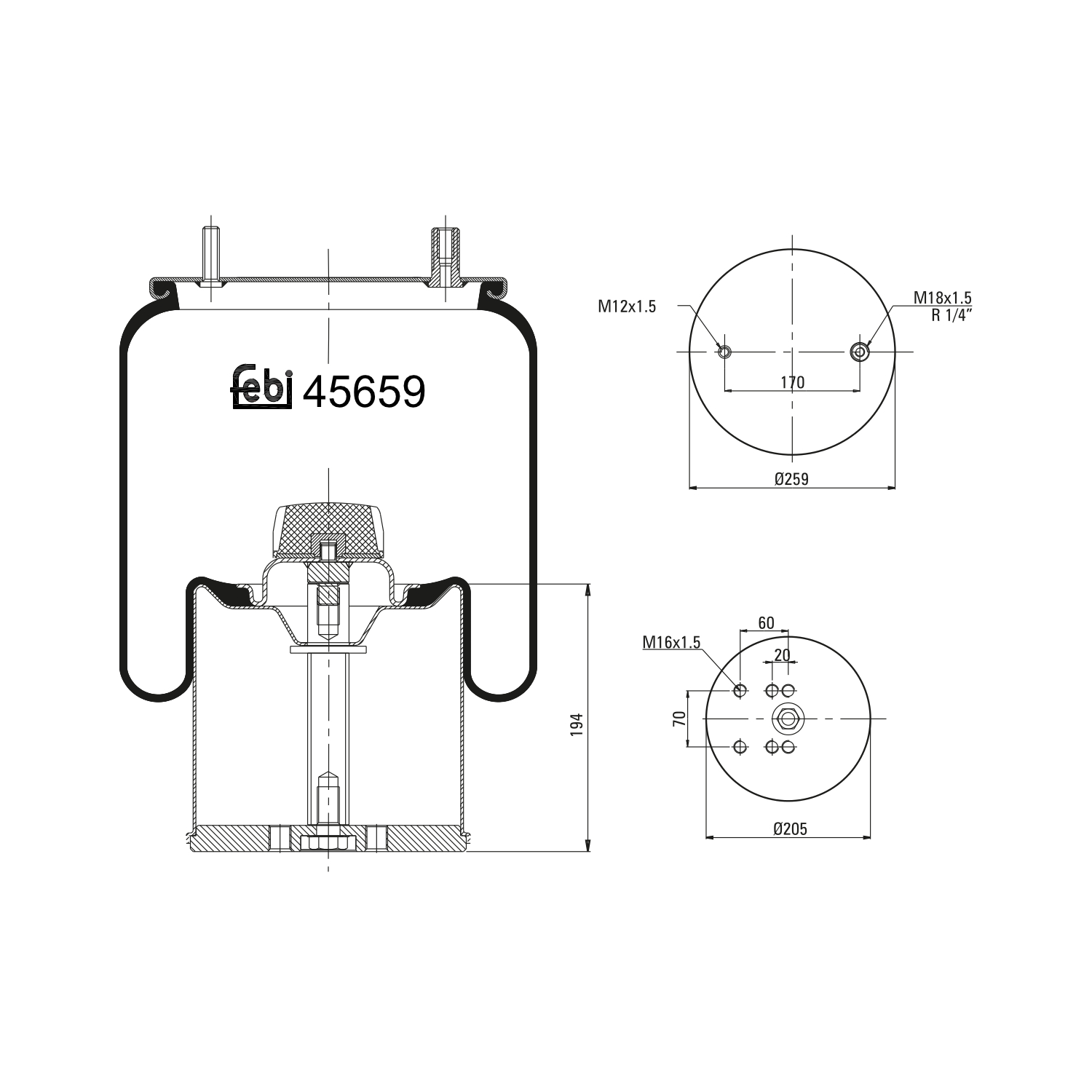 FEBI BILSTEIN 45659 205mm