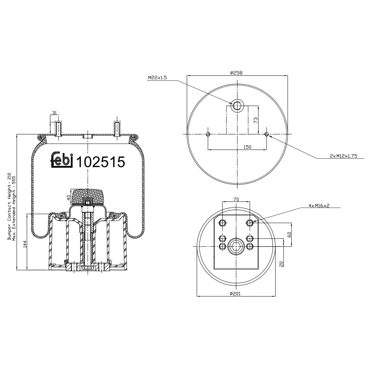 FEBI BILSTEIN 102515 201mm
