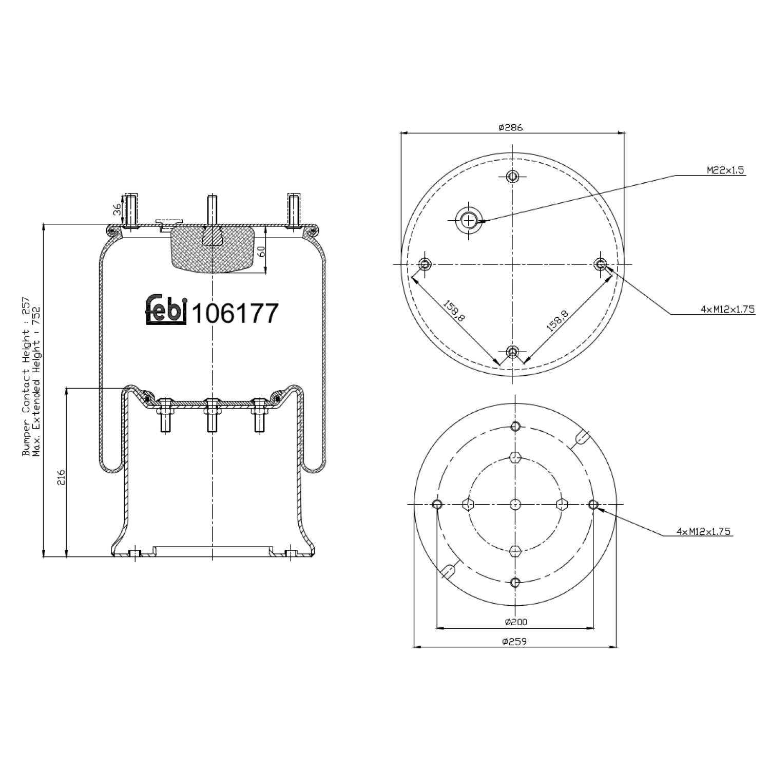 FEBI BILSTEIN 106177 259mm