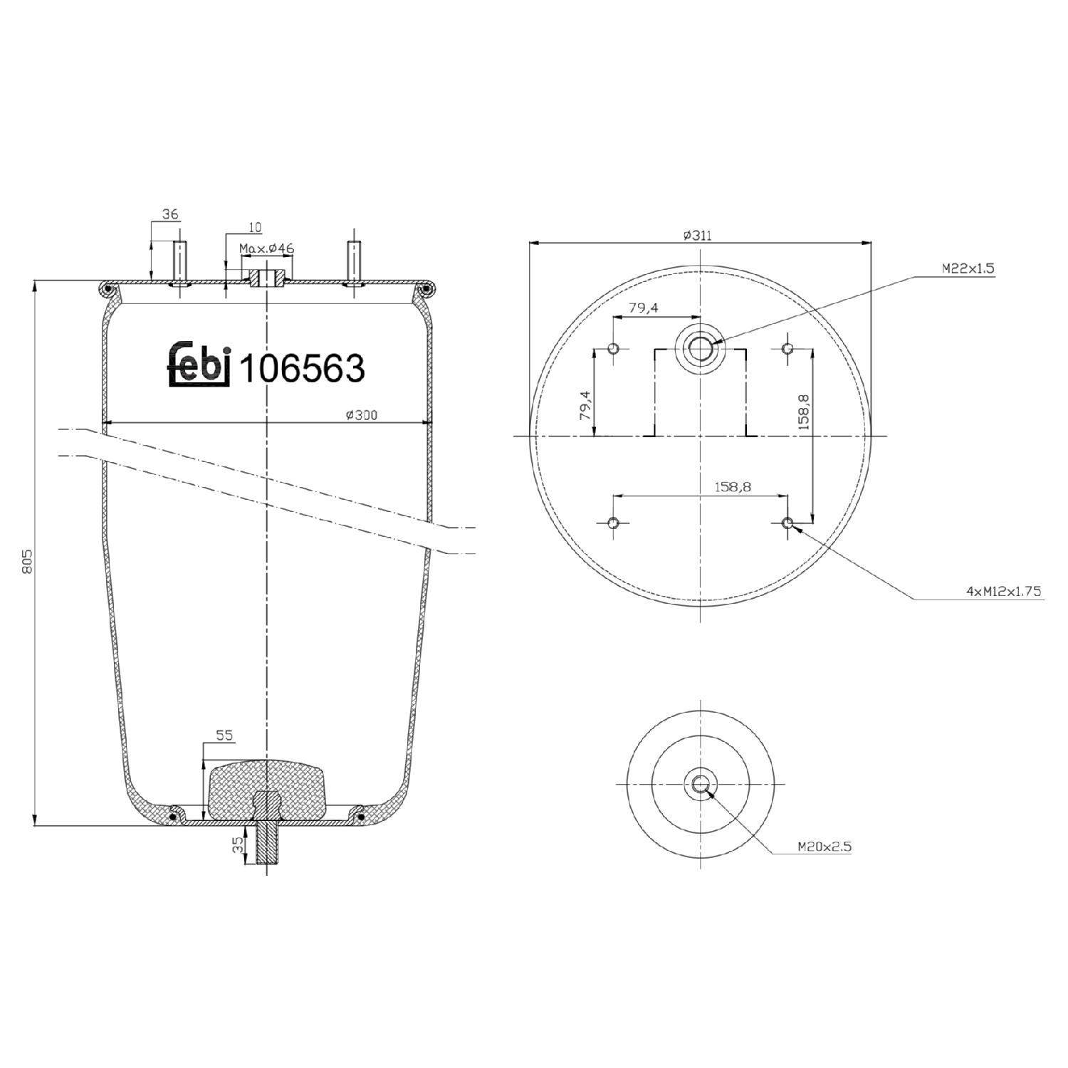 FEBI BILSTEIN 106563 311mm