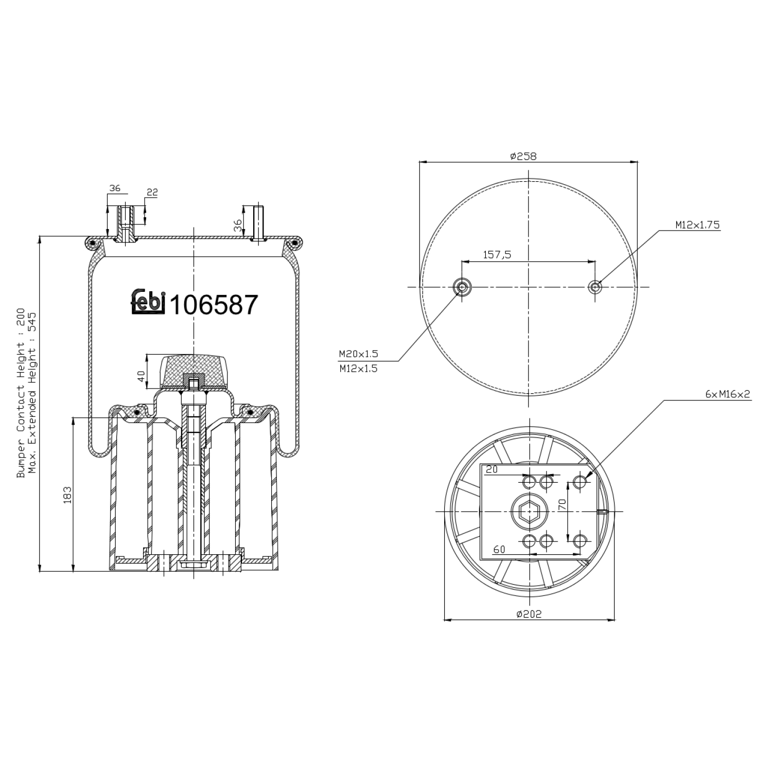 FEBI BILSTEIN 106587 202mm