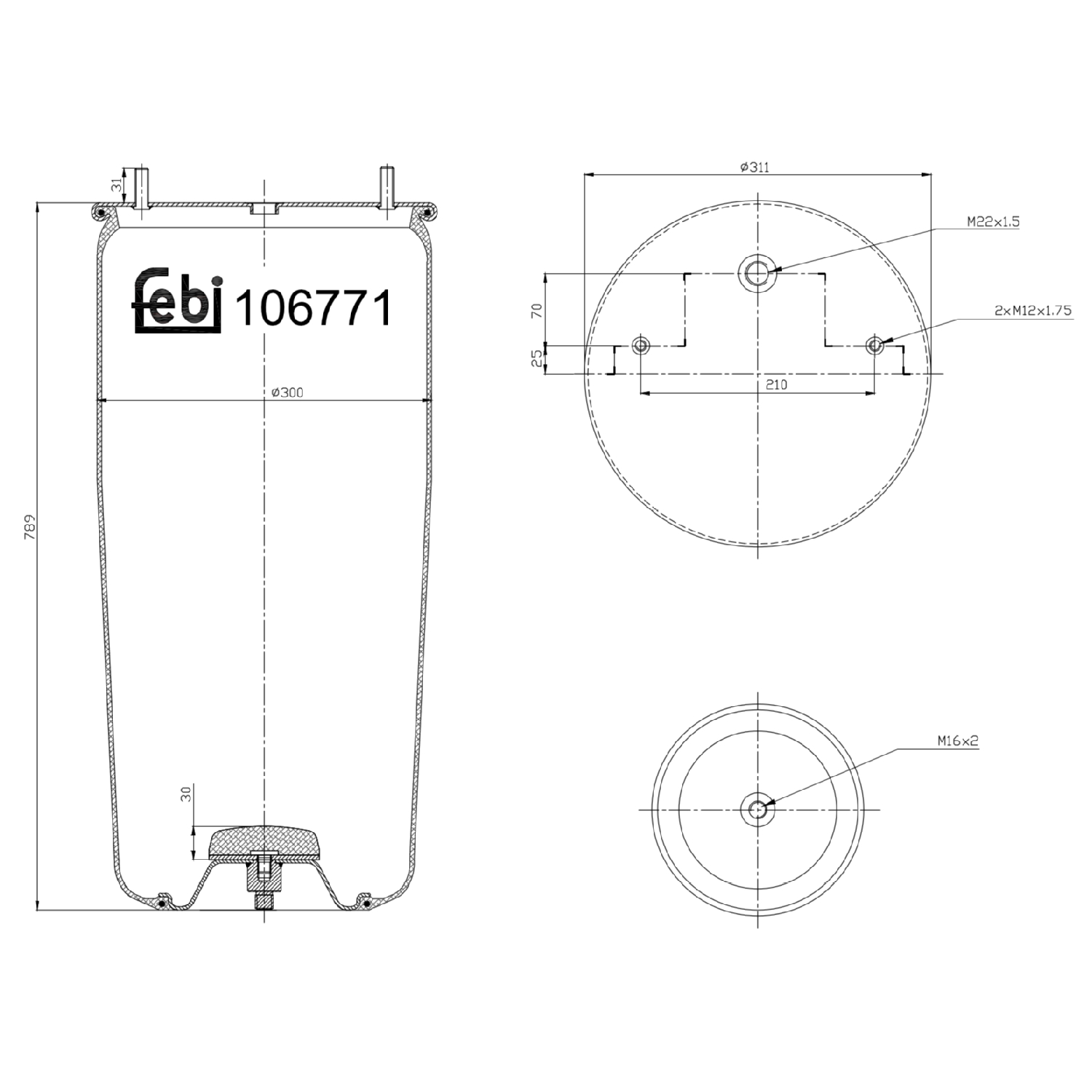 FEBI BILSTEIN 106771 311mm