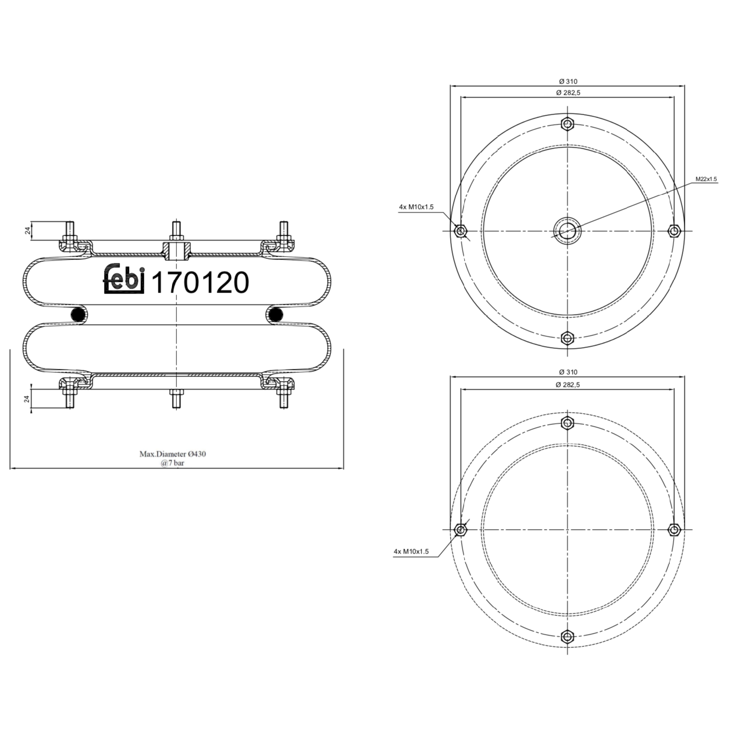 FEBI BILSTEIN 170120 282mm