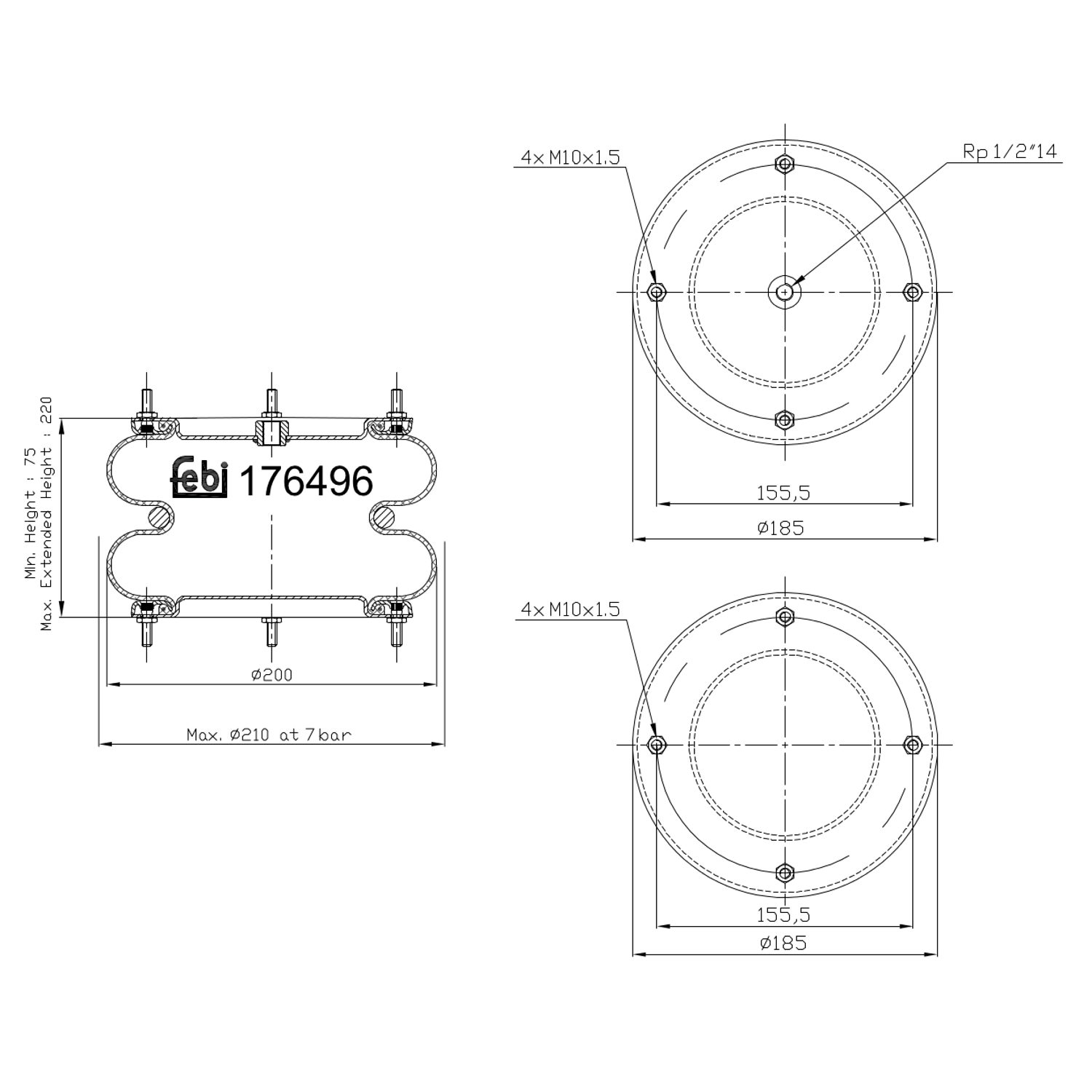 FEBI BILSTEIN 176496 185mm