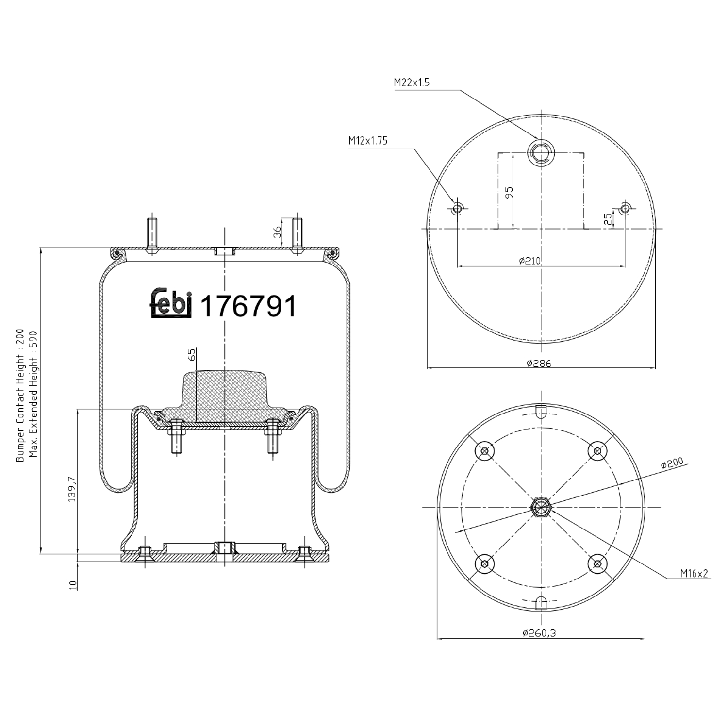 FEBI BILSTEIN 176791 260mm