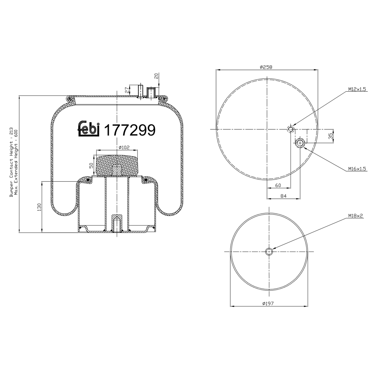 FEBI BILSTEIN 177299 258mm for MAN