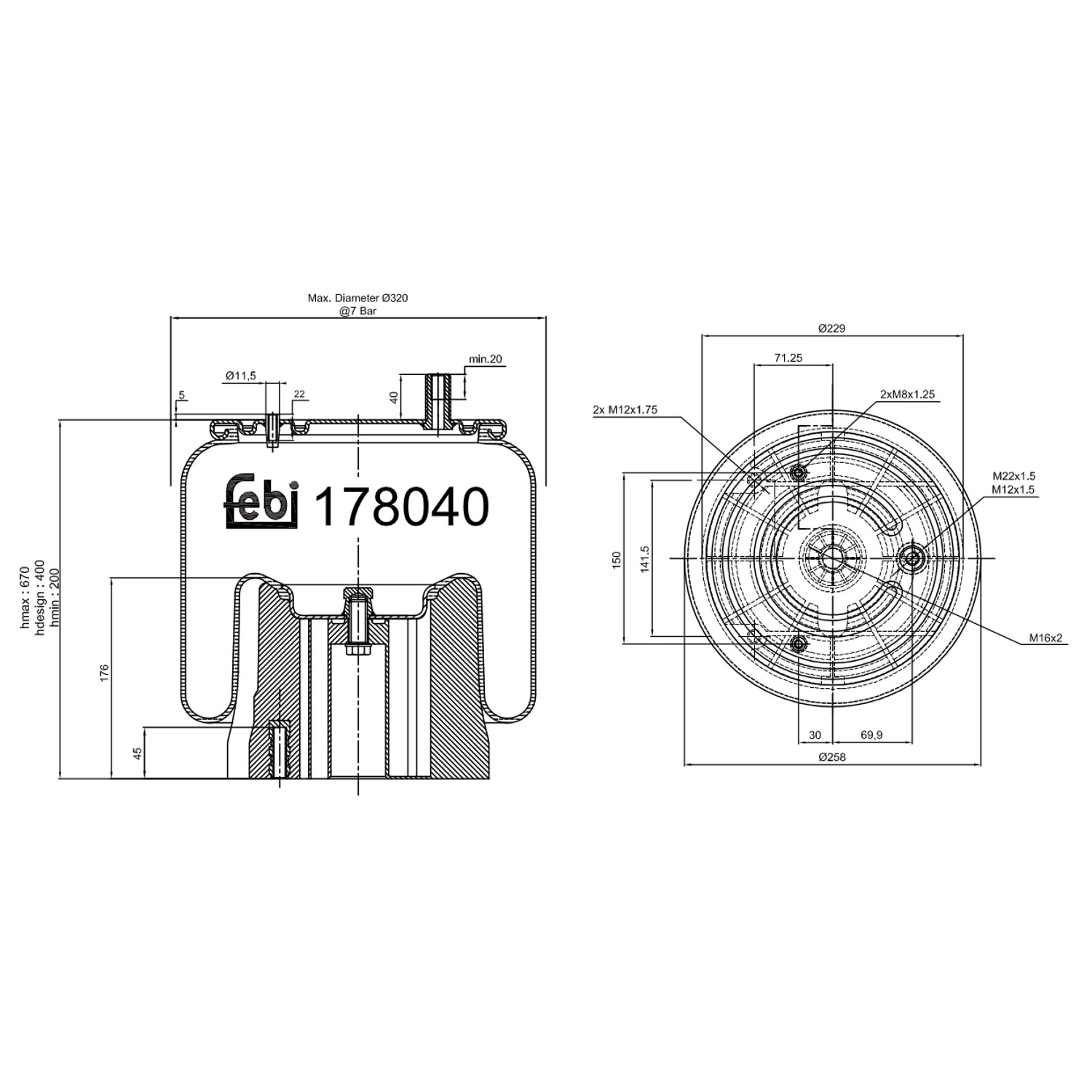 FEBI BILSTEIN 178040 258mm