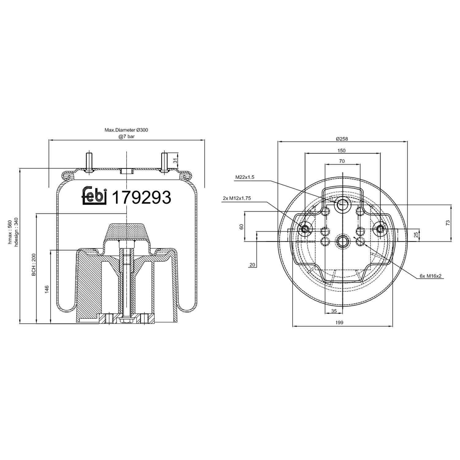 FEBI BILSTEIN 179293 258mm