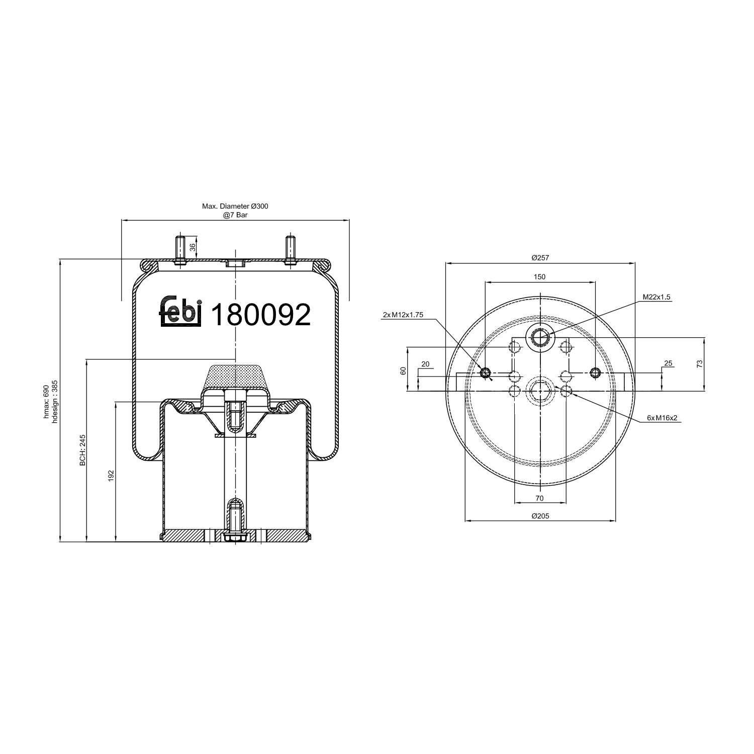 FEBI BILSTEIN 180092 257mm
