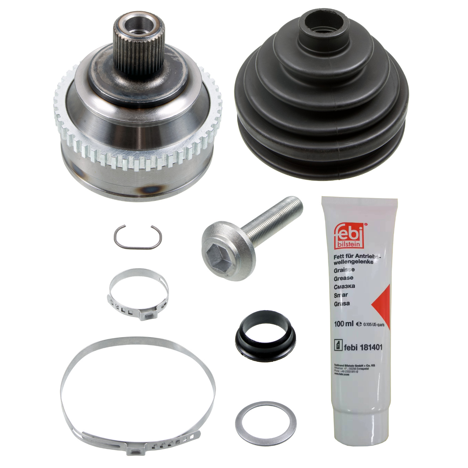 FEBI BILSTEIN Ledsæt, drivaksel 181991 højre foraksel for VW
