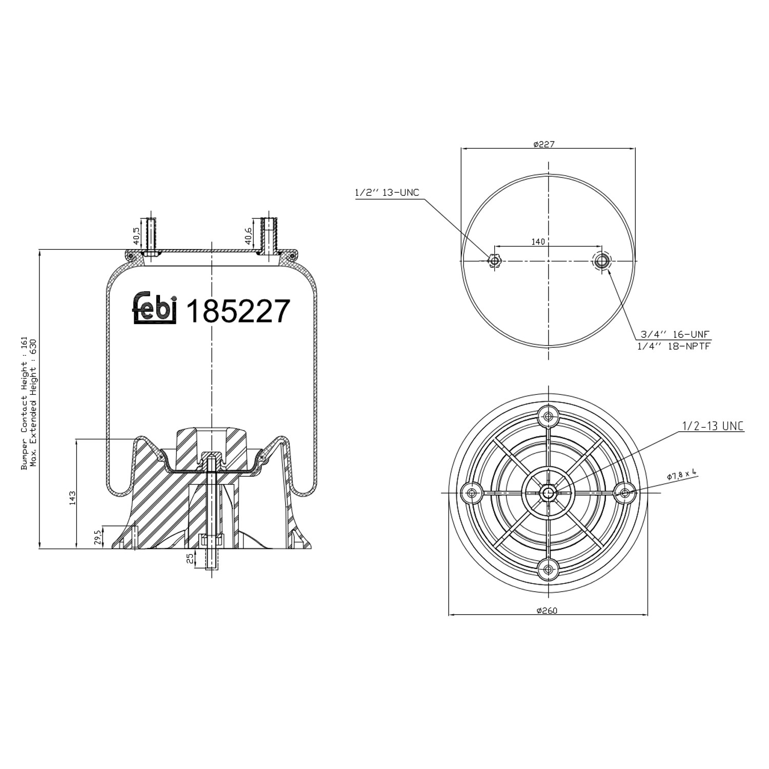 FEBI BILSTEIN 185227 bagaksel 260mm