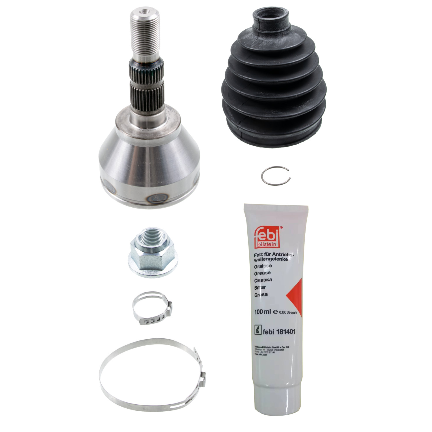 FEBI BILSTEIN Ledsæt, drivaksel 185845 højre foraksel for VAUXHALL