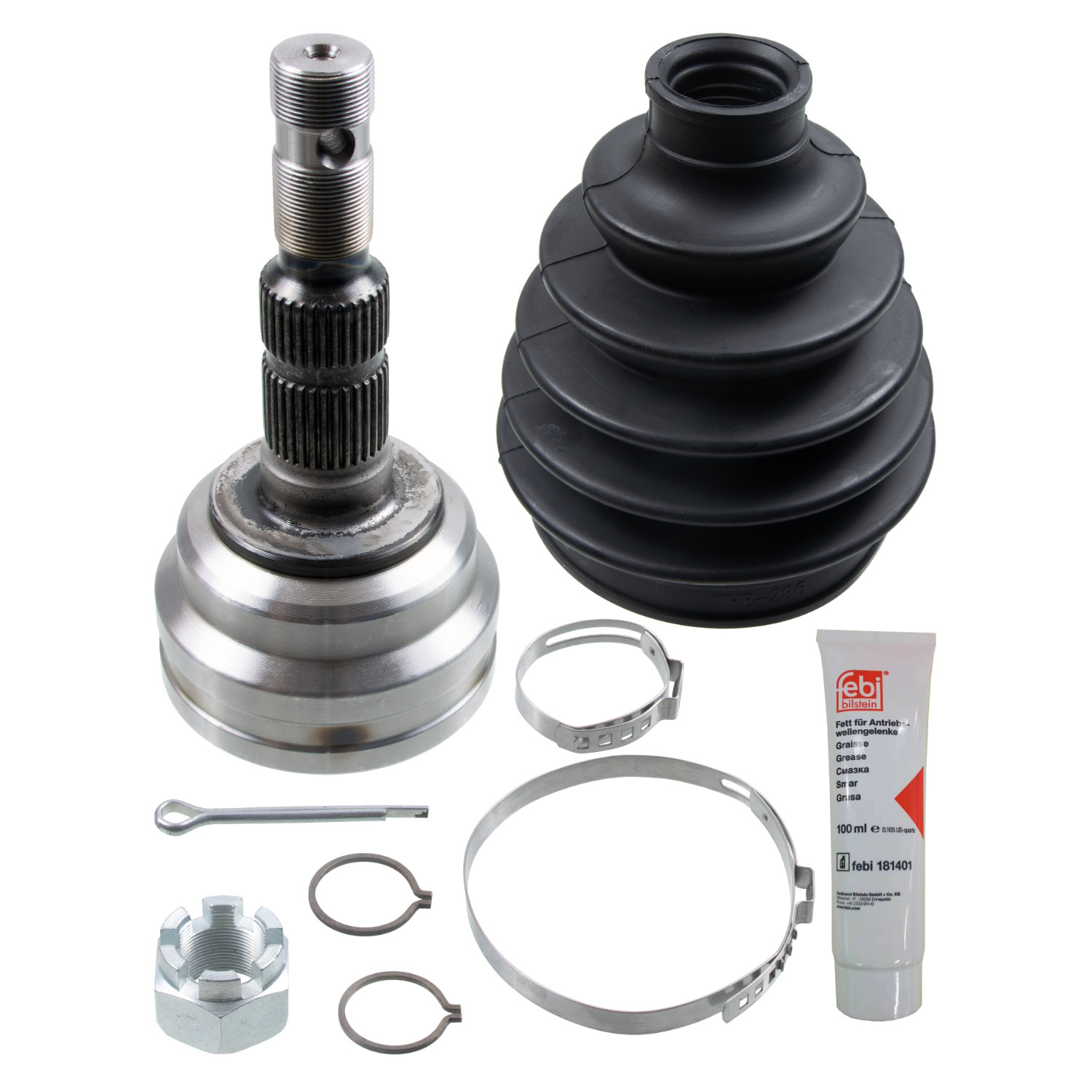 FEBI BILSTEIN Ledsæt, drivaksel 186212 højre foraksel for OPEL VAUXHALL