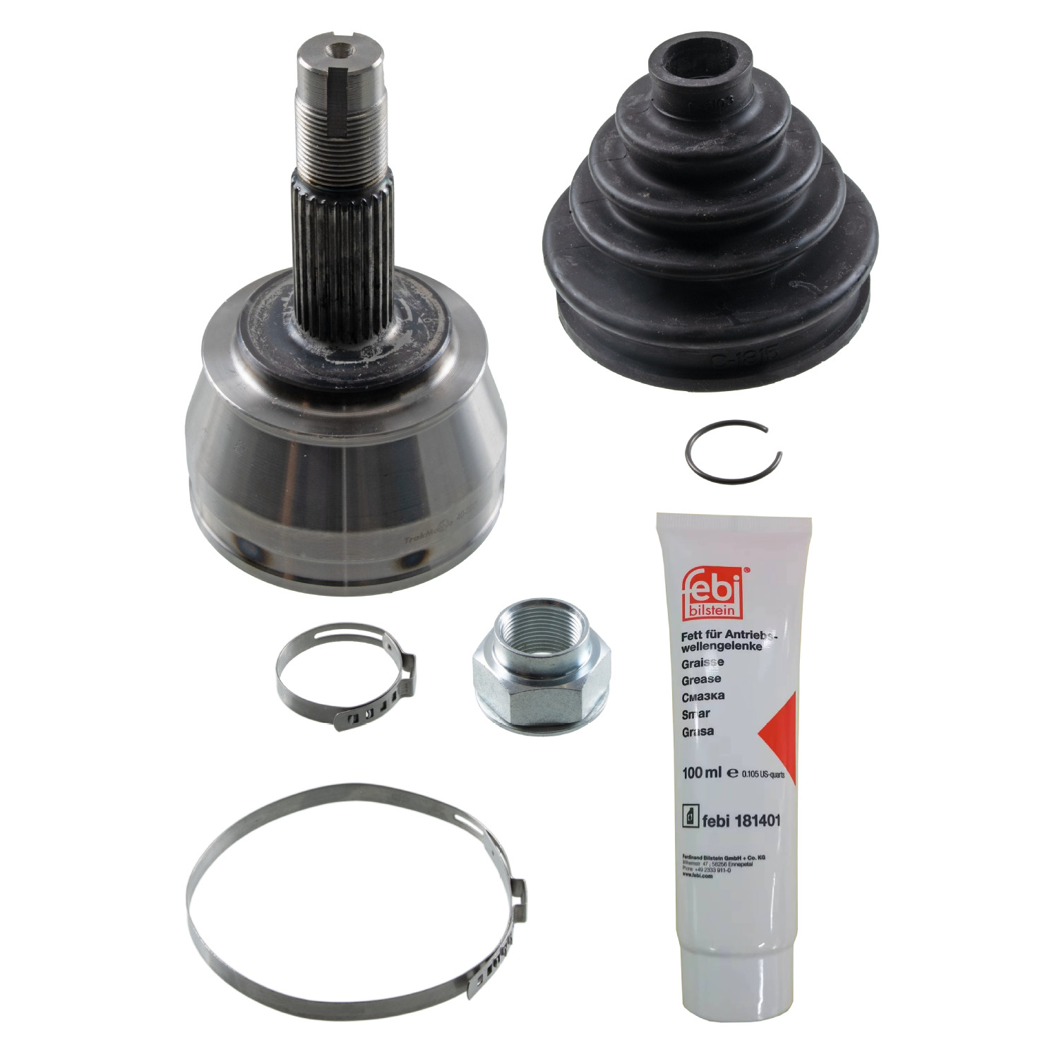 FEBI BILSTEIN Ledsæt, drivaksel 186544 højre foraksel for FIAT