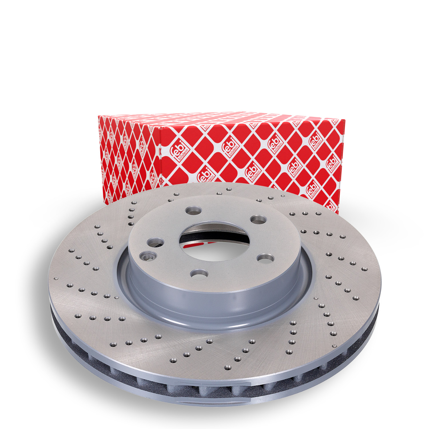 FEBI BILSTEIN Bremseskive 30553 foraksel perforeret 322mm for MERCEDES-BENZ