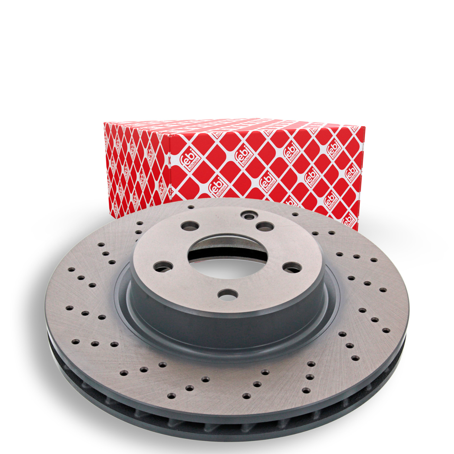 FEBI BILSTEIN Bremseskive 43989 foraksel perforeret 312mm for MERCEDES-BENZ