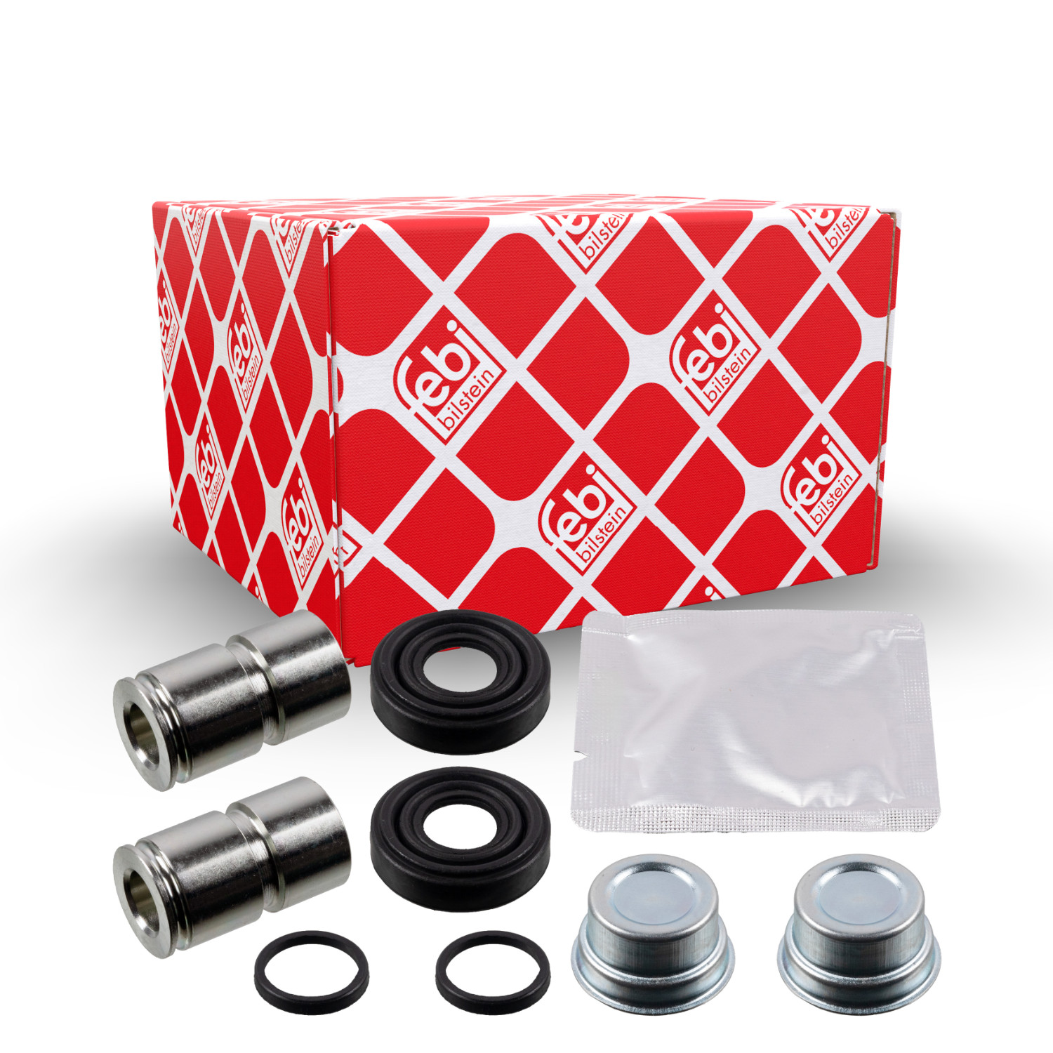 FEBI BILSTEIN glidersæt, bremsekaliper 06856 foraksel for OPEL VAUXHALL GENERAL MOTORS