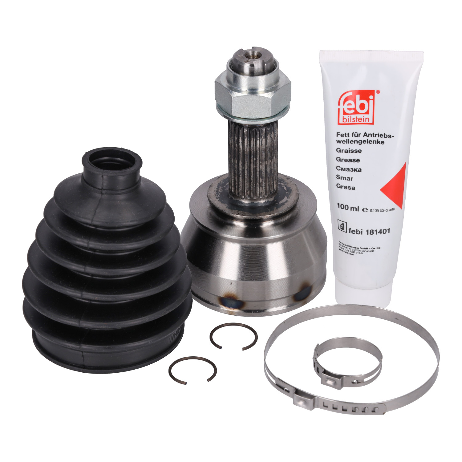 FEBI BILSTEIN Ledsæt, drivaksel 185852 højre foraksel for OPEL VAUXHALL FIAT LANCIA