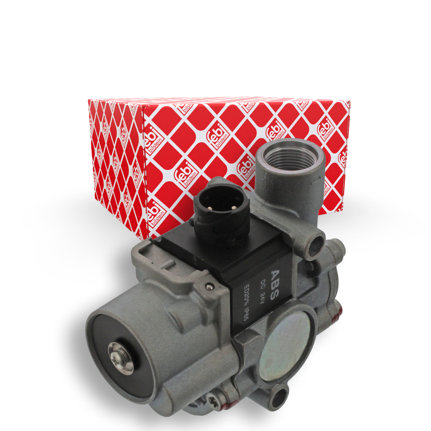 FEBI BILSTEIN Ventil, ABS-regulering 44307 for DAF VOLVO MAN MERCEDES-BENZ RENAULT TRUCKS FAW SINOTRUK (CNHTC)