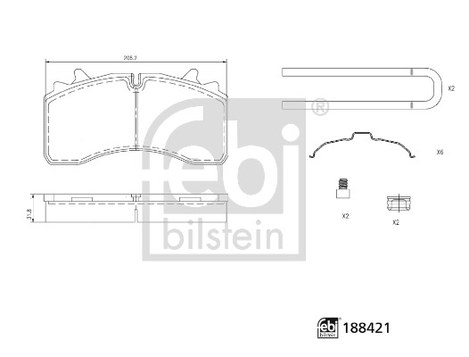 FEBI BILSTEIN 188421 foraksel for DAF