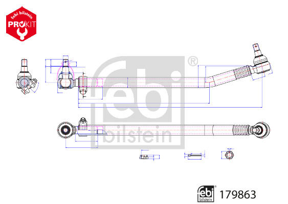 FEBI BILSTEIN 179863 foraksel for MERCEDES-BENZ