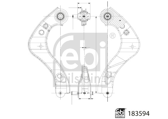 FEBI BILSTEIN Bærearm, hjulophæng 183594 oppe for SUZUKI TOYOTA LEXUS