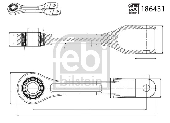 FEBI BILSTEIN 186431 bagaksel for MERCEDES-BENZ