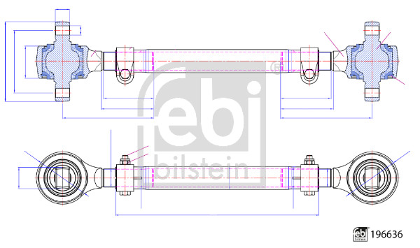 FEBI BILSTEIN 196636 bagaksel for IVECO IRISBUS