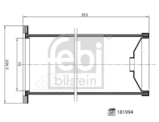 FEBI BILSTEIN 181994 105mm for FIAT IVECO LAMBORGHINI RENAULT TRUCKS
