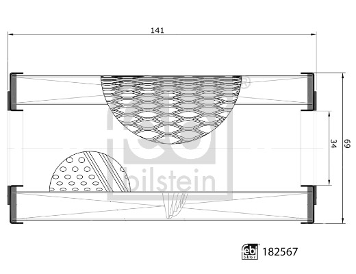 FEBI BILSTEIN 182567 69mm for RENAULT TRUCKS RENAULT